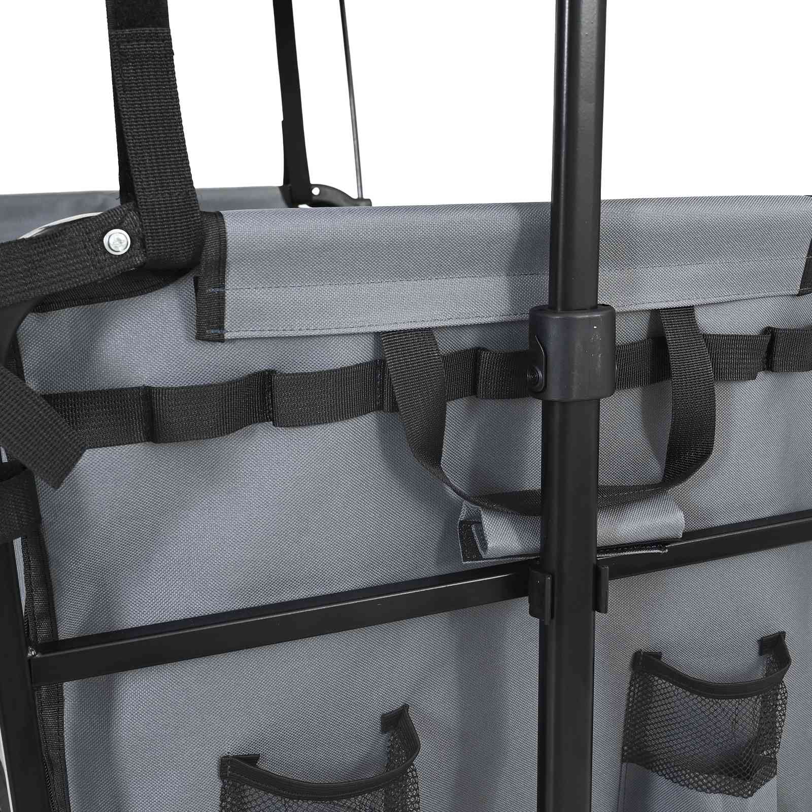 Carrello a Mano Pieghevole Grigio 105 x 56.5 x 116 cm | homemem39