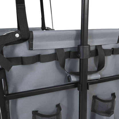 Carrello a Mano Pieghevole Grigio 105 x 56.5 x 116 cm | homemem39