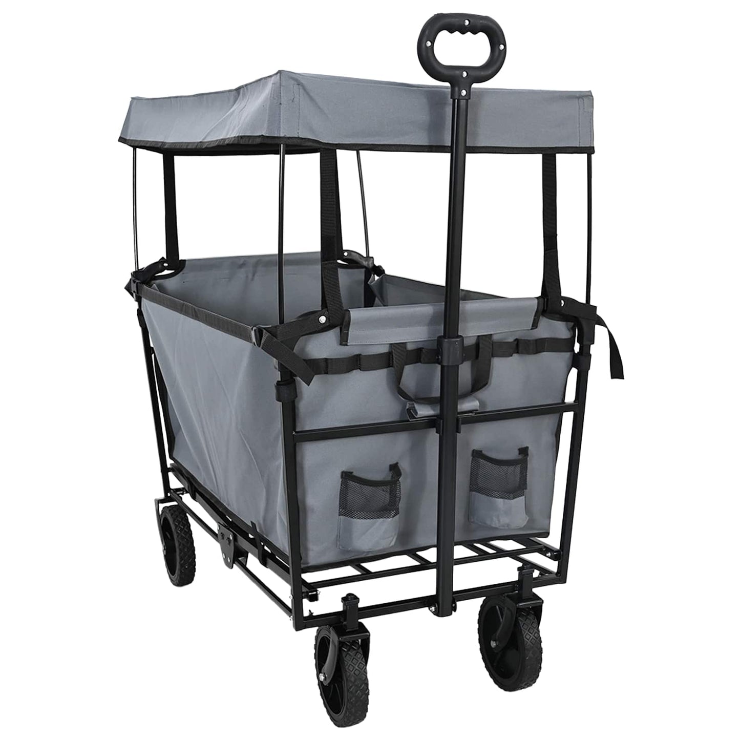 Carrello a Mano Pieghevole Grigio 105 x 56.5 x 116 cm | homemem39