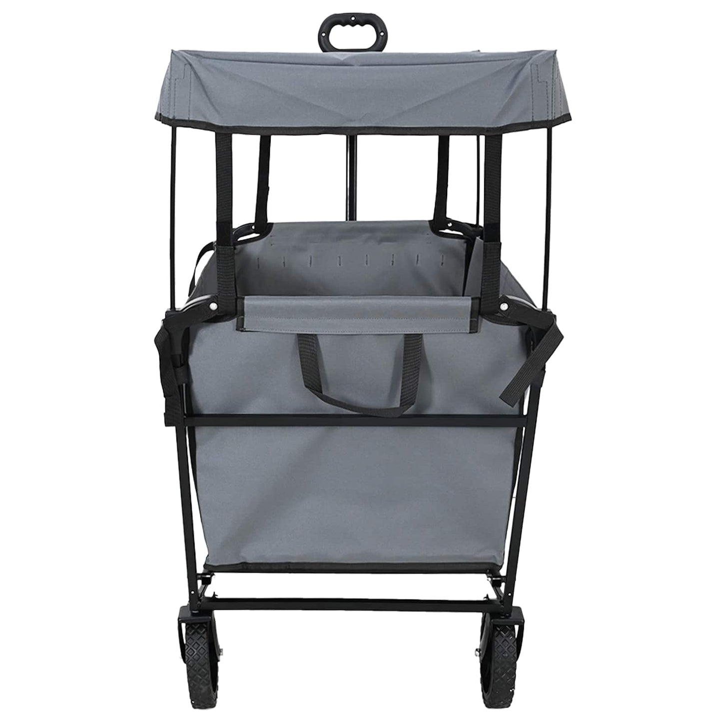 Carrello a Mano Pieghevole Grigio 105 x 56,5 x 116 cm