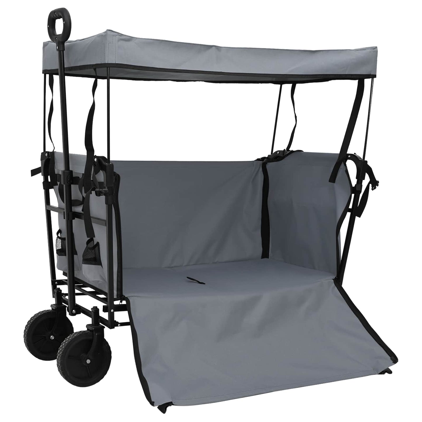 Carrello a Mano Pieghevole Grigio 105 x 56.5 x 116 cm | homemem39