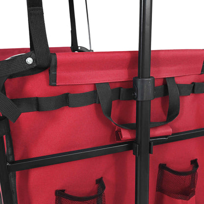 Carrello a Mano Pieghevole Rosso 105 x 56.5 x 116 cm | homemem39