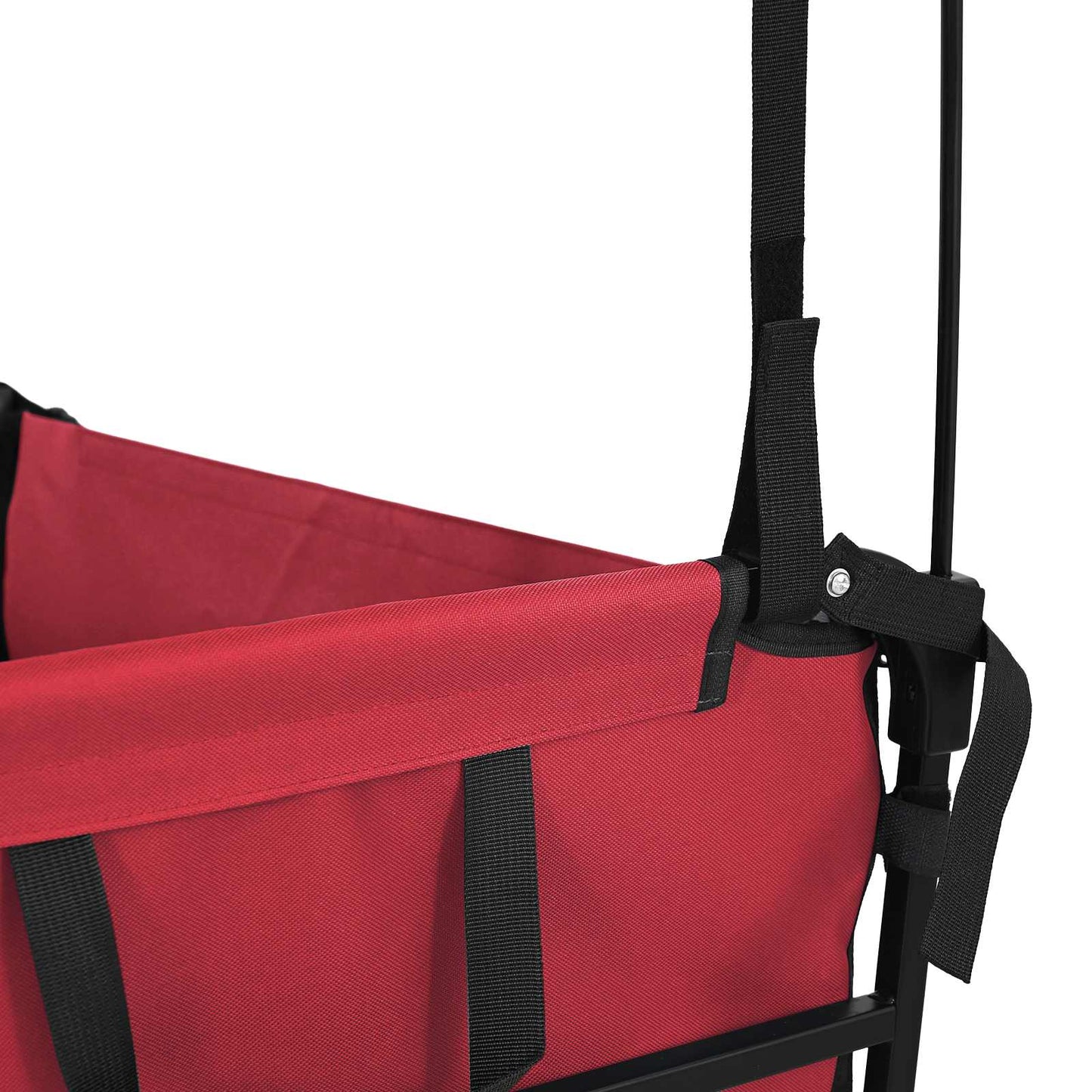 Carrello a Mano Pieghevole Rosso 105 x 56,5 x 116 cm