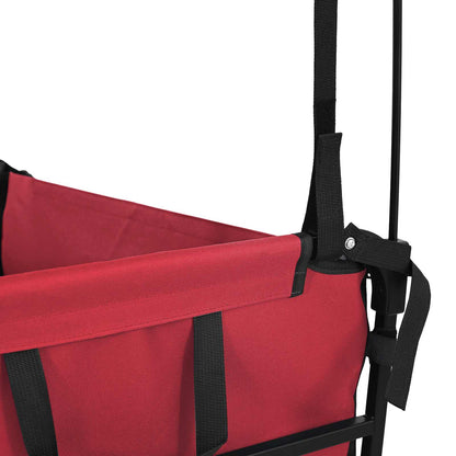 Carrello a Mano Pieghevole Rosso 105 x 56,5 x 116 cm