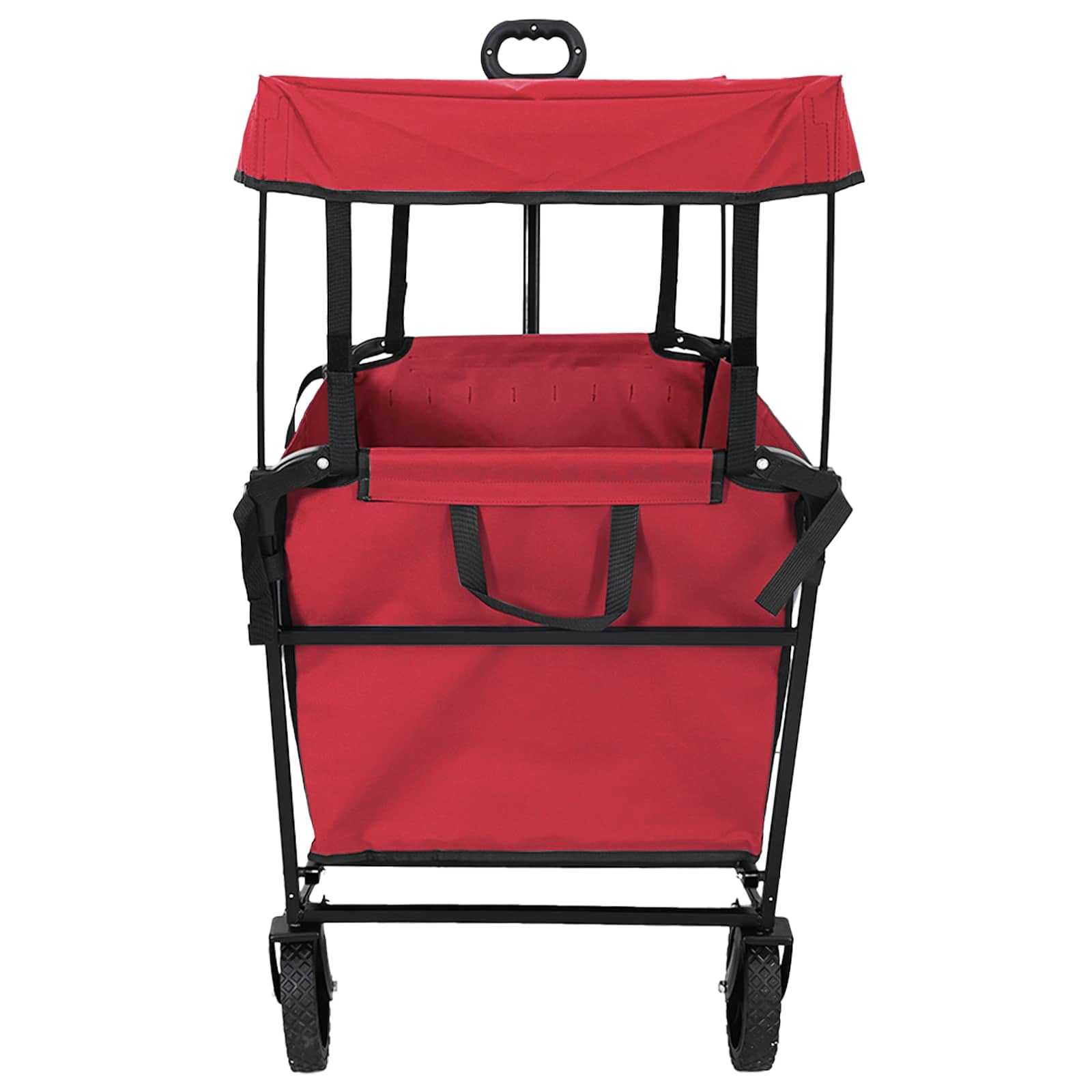 Carrello a Mano Pieghevole Rosso 105 x 56.5 x 116 cm | homemem39