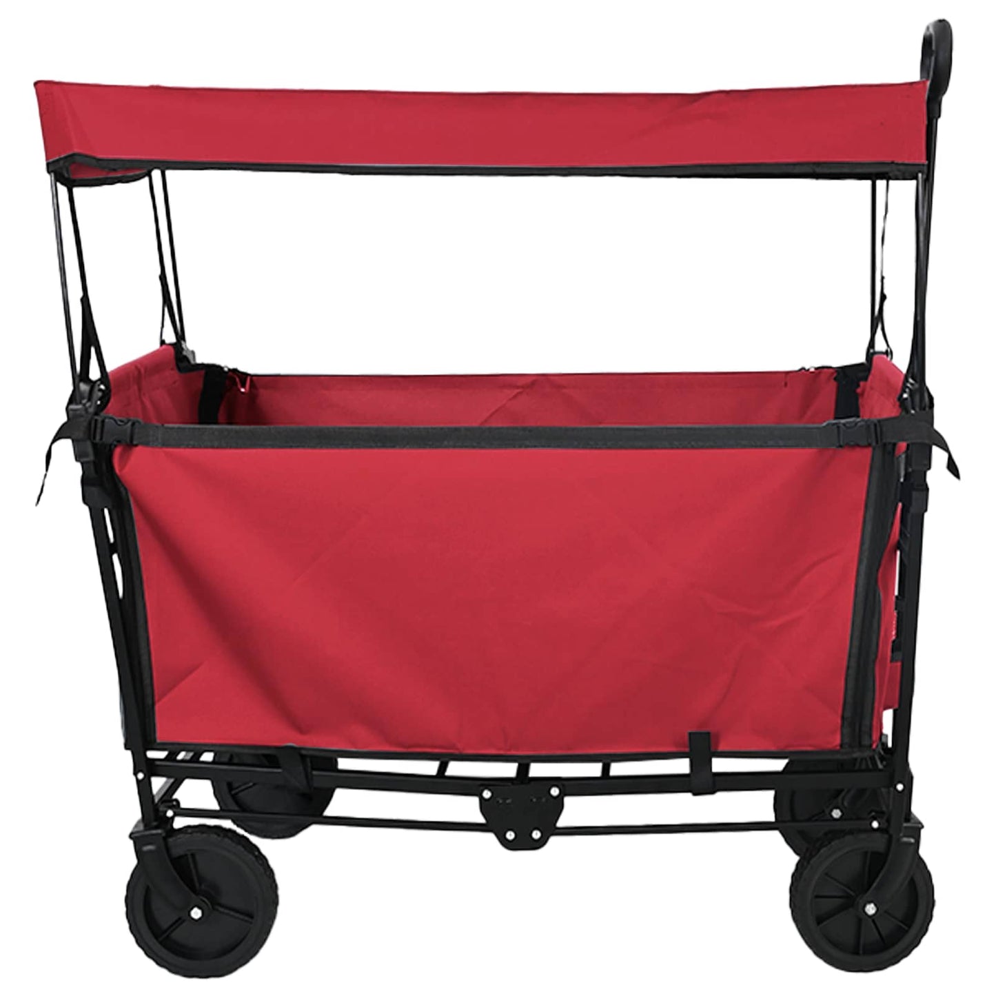 Carrello a Mano Pieghevole Rosso 105 x 56,5 x 116 cm
