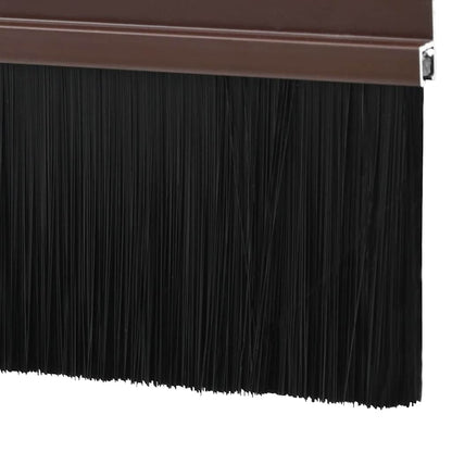 Spazzole per porte autoadesive 2 pcs Marrone 100 cm | homemem39