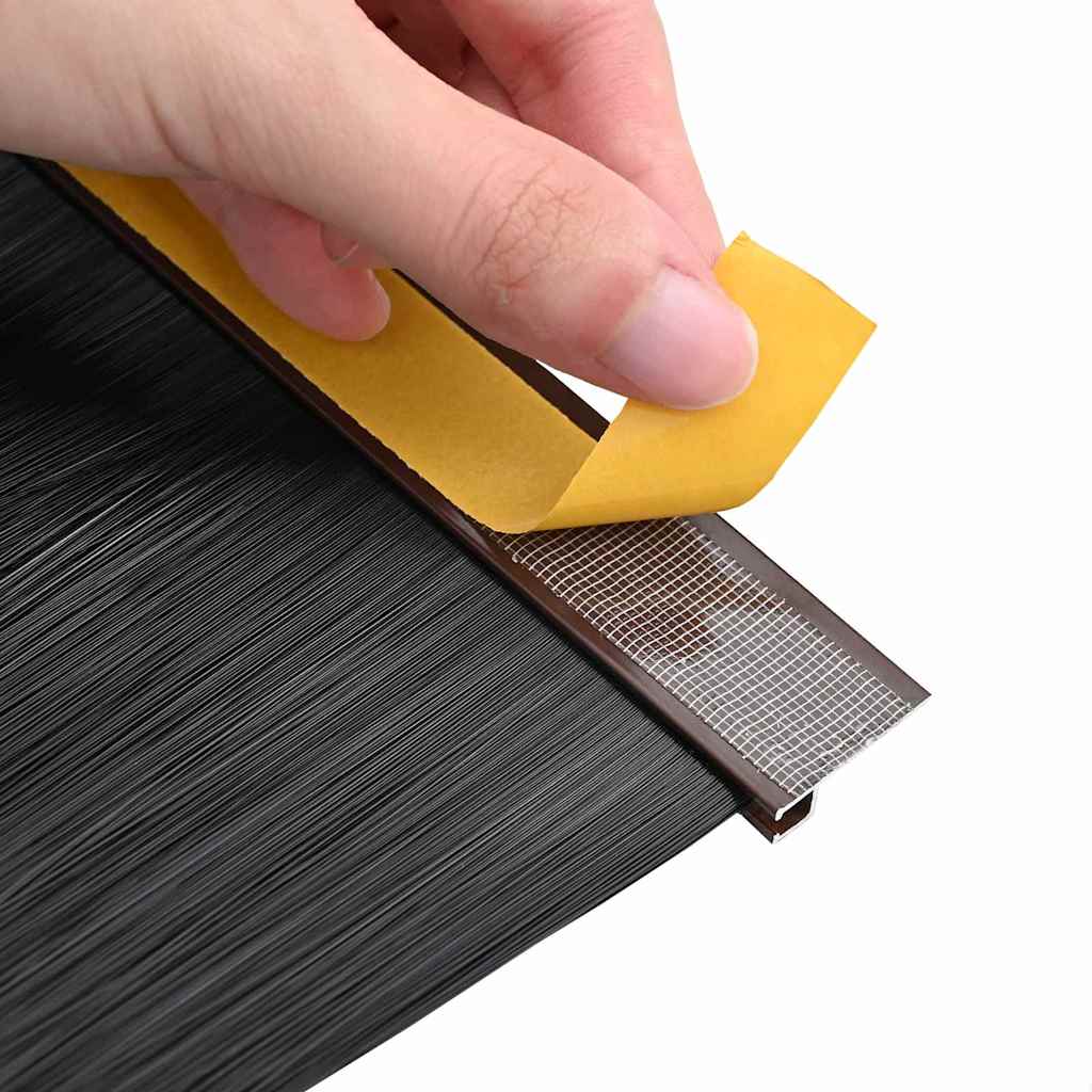 Spazzole per porte autoadesive 2 pcs Marrone 100 cm | homemem39
