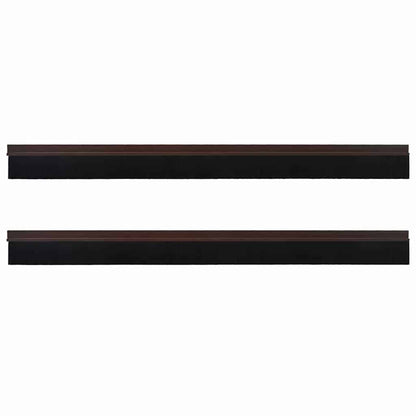 Spazzole per porte autoadesive 2 pcs Marrone 100 cm | homemem39