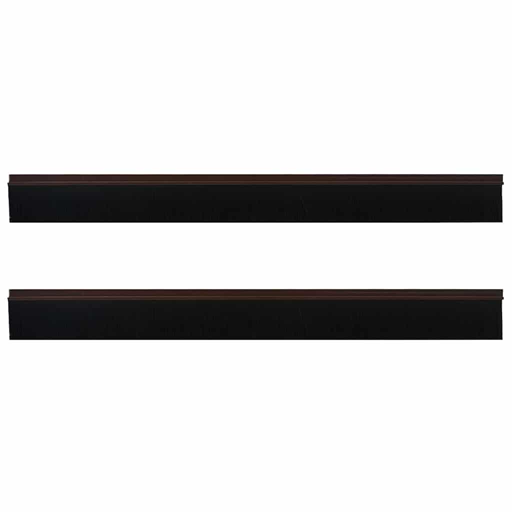 Spazzole per porte autoadesive 2 pcs Marrone 100 cm | homemem39