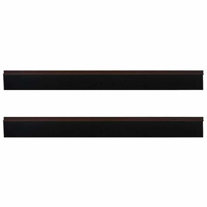 Spazzole per porte autoadesive 2 pcs Marrone 100 cm | homemem39