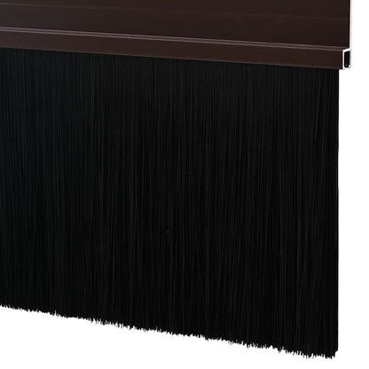 Spazzole per porte autoadesive 2 pcs Marrone 100 cm | homemem39