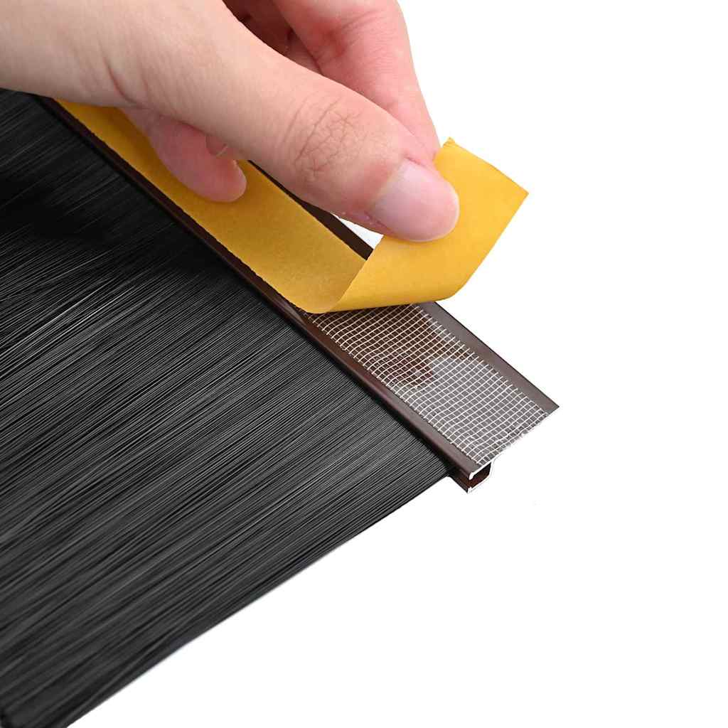 Spazzole per porte autoadesive 2 pcs Marrone 100 cm | homemem39