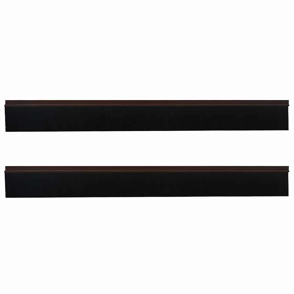 Spazzole per porte autoadesive 2 pcs Marrone 100 cm | homemem39