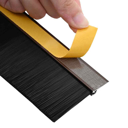 Spazzole per porte autoadesive 6 pcs Marrone 100 cm | homemem39