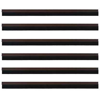 Spazzole per porte autoadesive 6 pcs Marrone 100 cm | homemem39