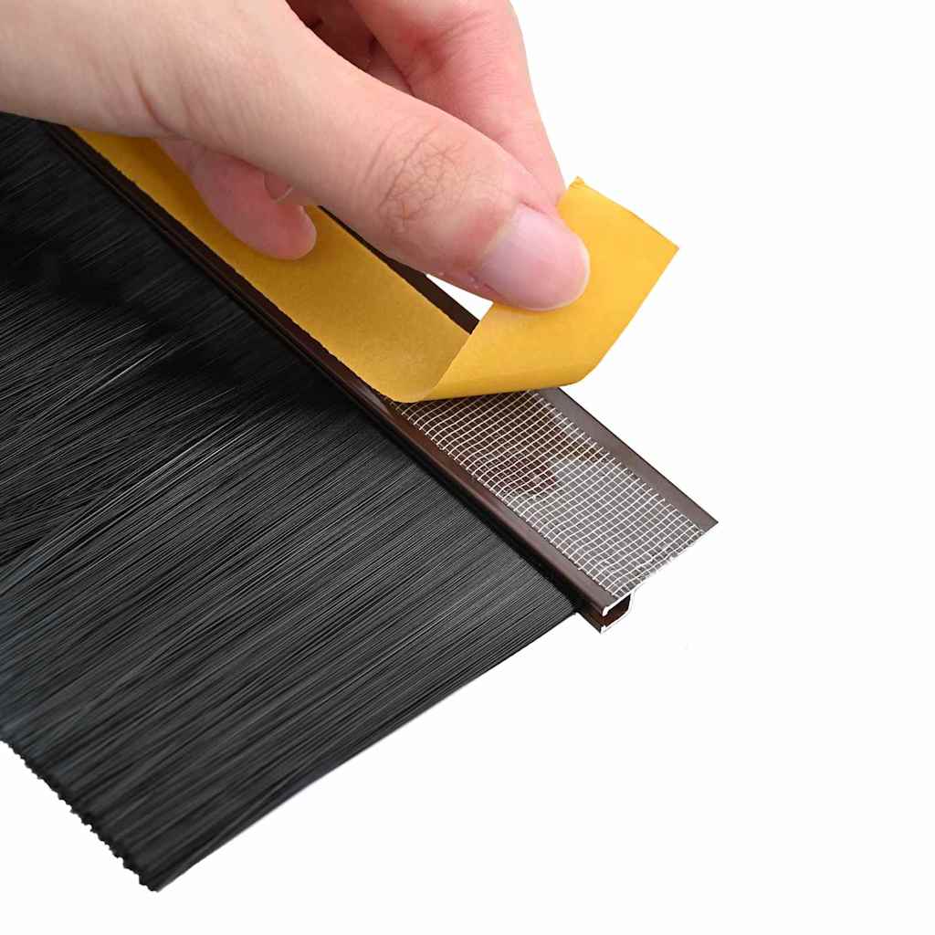 Spazzole per porte autoadesive 6 pcs Marrone 100 cm | homemem39