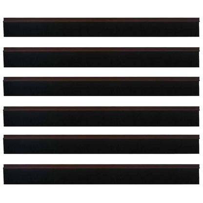 Spazzole per porte autoadesive 6 pcs Marrone 100 cm