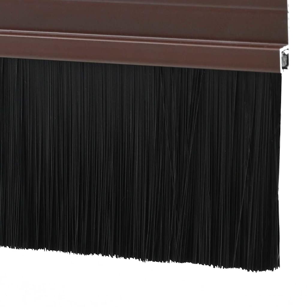 Spazzole per porte autoadesive 12 pcs Marrone 100 cm | homemem39