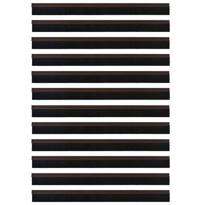 Spazzole per porte autoadesive 12 pcs Marrone 100 cm