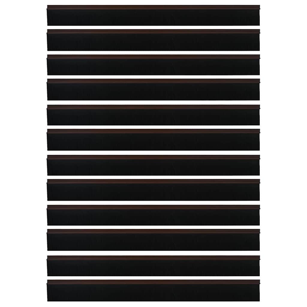 Spazzole per porte autoadesive 12 pcs Marrone 100 cm | homemem39