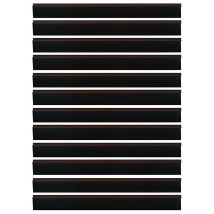 Spazzole per porte autoadesive 12 pcs Marrone 100 cm