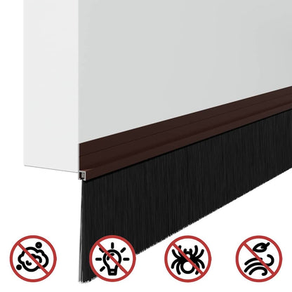 Spazzole per porte autoadesive 12 pcs Marrone 100 cm