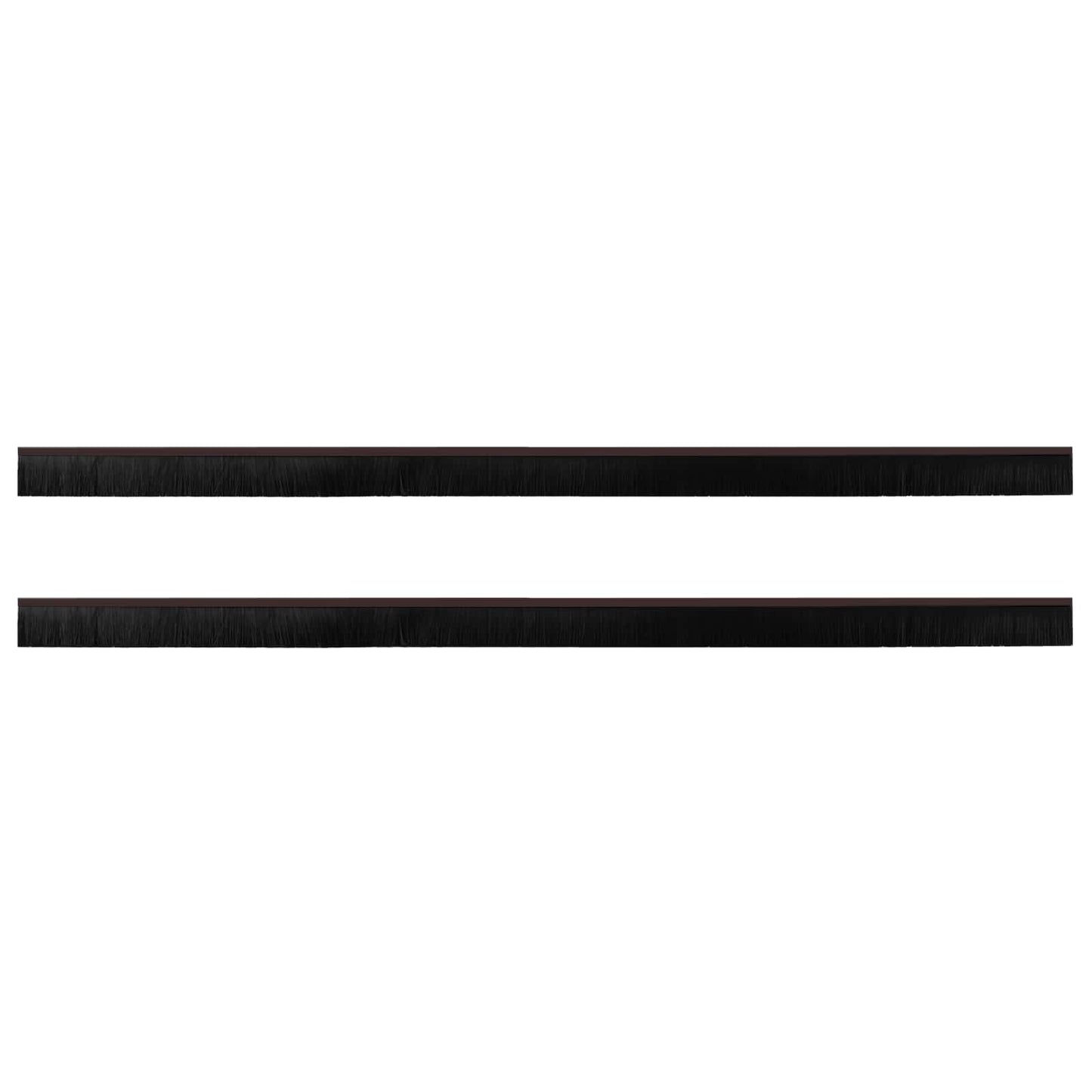 Spazzole per porte autoadesive 2 pcs Marrone 100 cm | homemem39