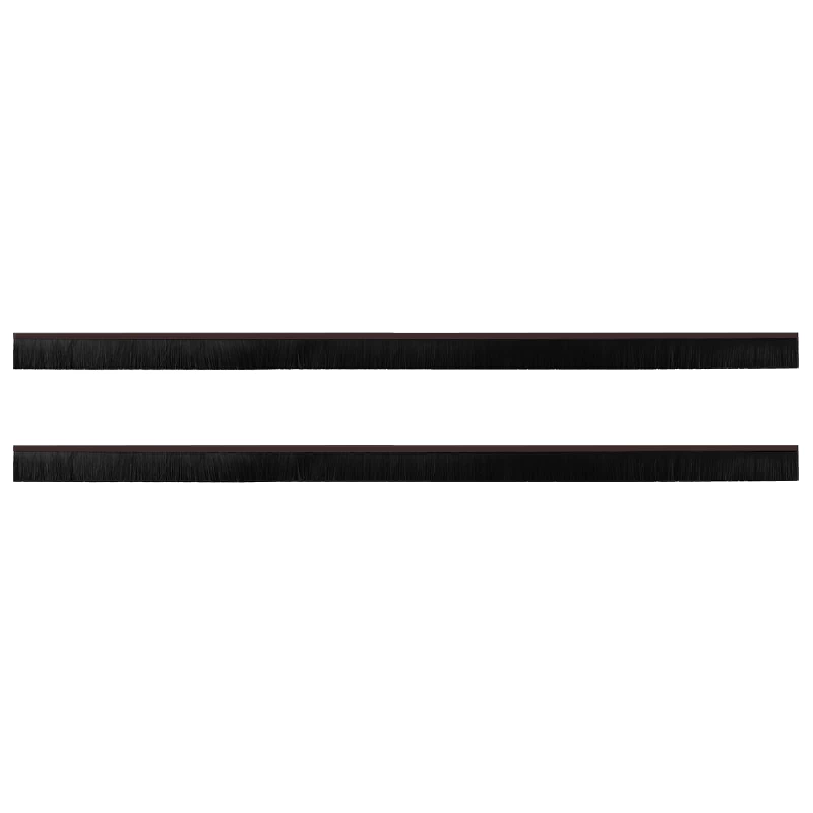 Spazzole per porte autoadesive 2 pcs Marrone 100 cm | homemem39
