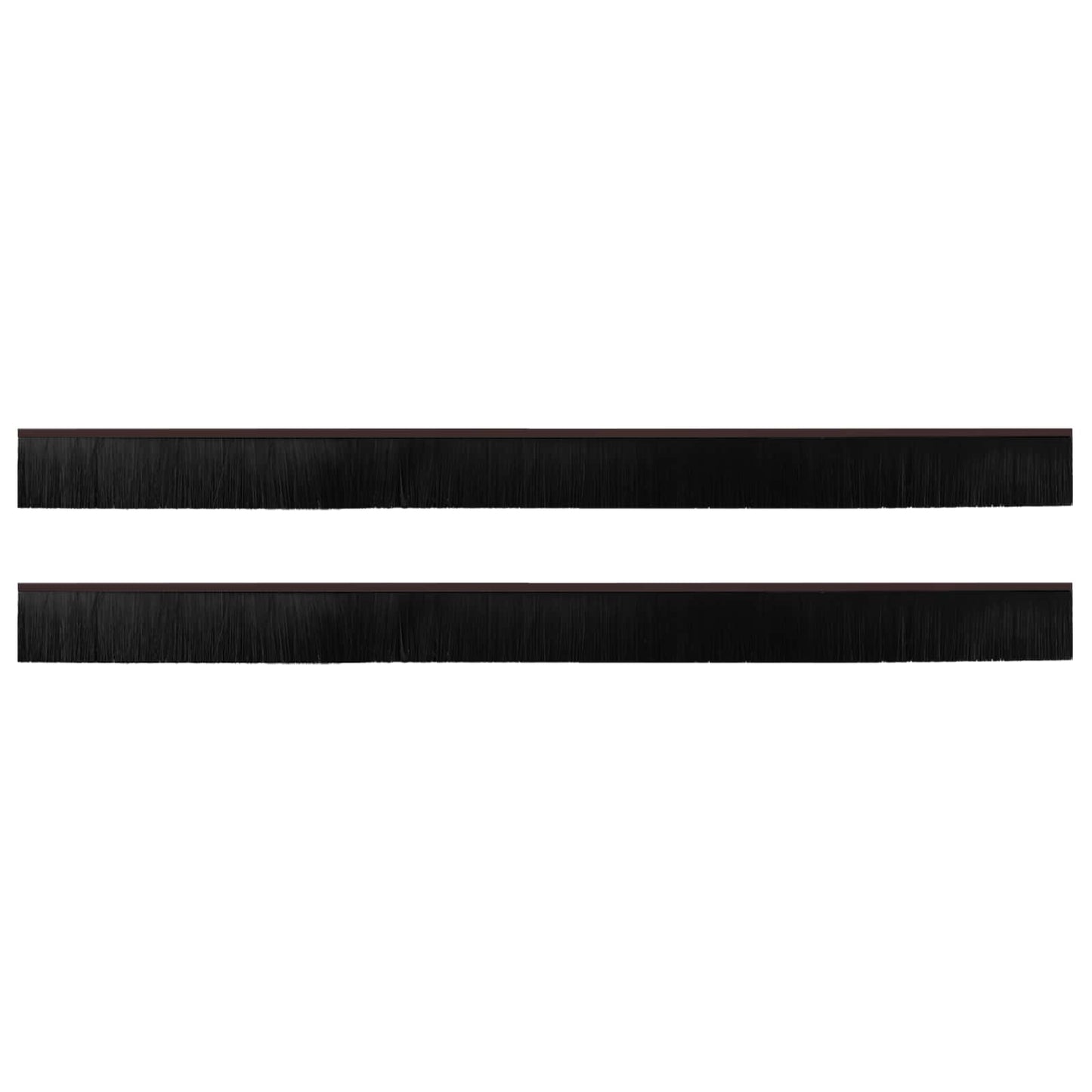 Spazzole per porte autoadesive 2 pcs Marrone 100 cm