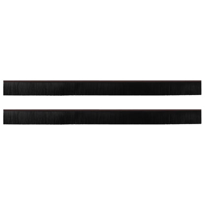 Spazzole per porte autoadesive 2 pcs Marrone 100 cm