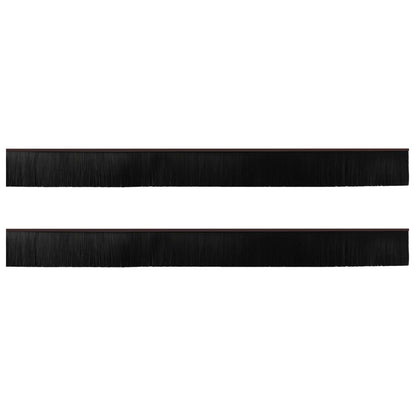 Spazzole per porte autoadesive 2 pcs Marrone 100 cm | homemem39