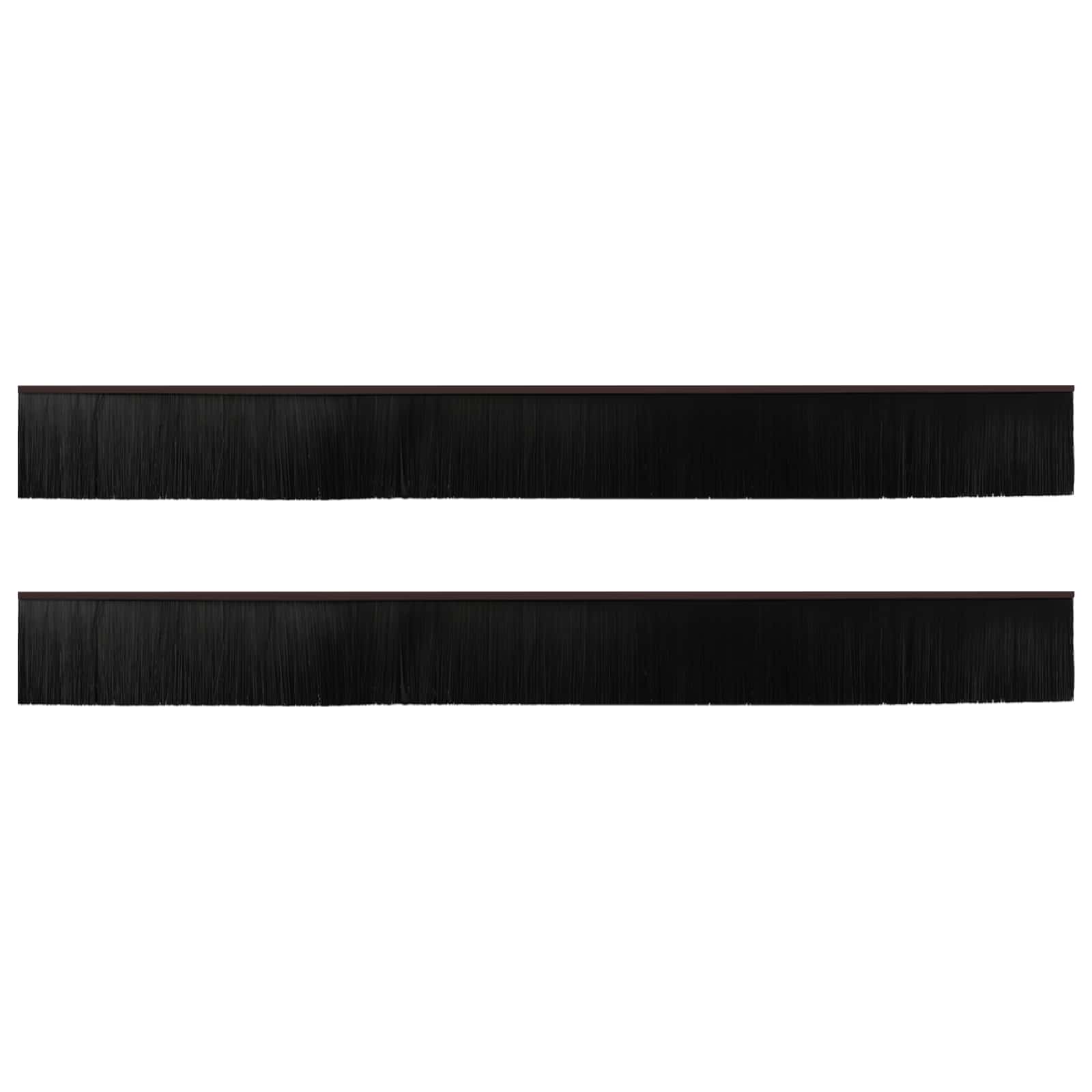 Spazzole per porte autoadesive 2 pcs Marrone 100 cm | homemem39