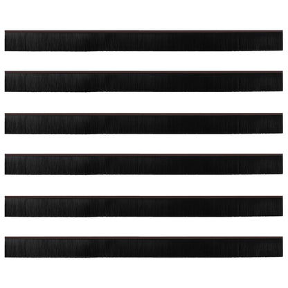 Spazzole per porte autoadesive 6 pcs Marrone 100 cm | homemem39