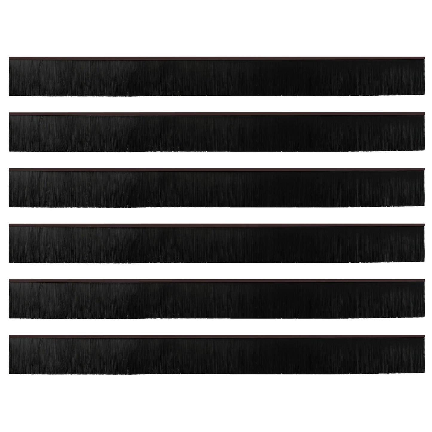 Spazzole per porte autoadesive 6 pcs Marrone 100 cm