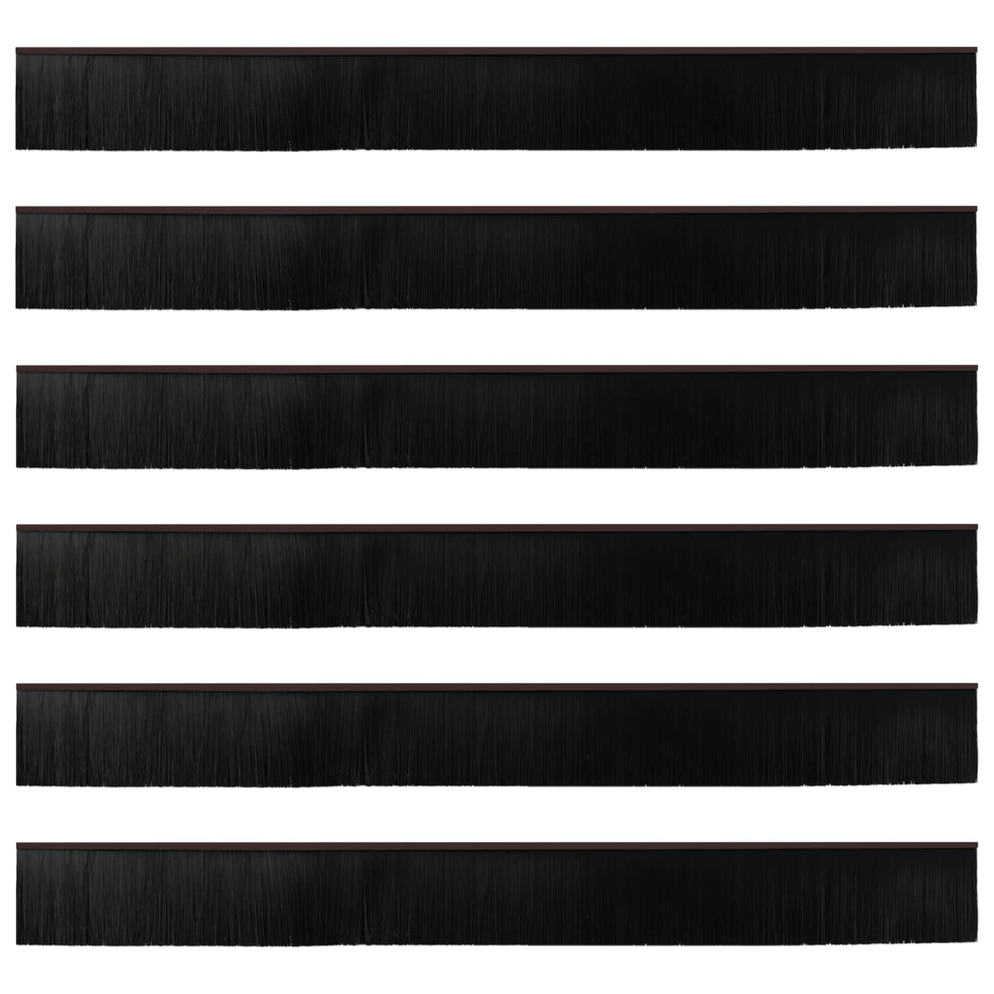 Spazzole per porte autoadesive 6 pcs Marrone 100 cm