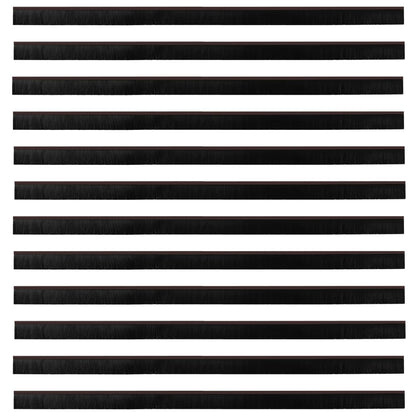 Spazzole per porte autoadesive 12 pcs Marrone 100 cm | homemem39