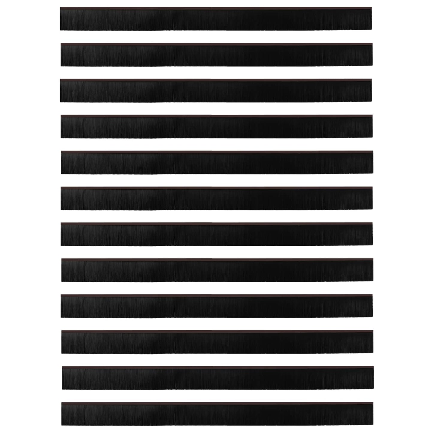 Spazzole per porte autoadesive 12 pcs Marrone 100 cm