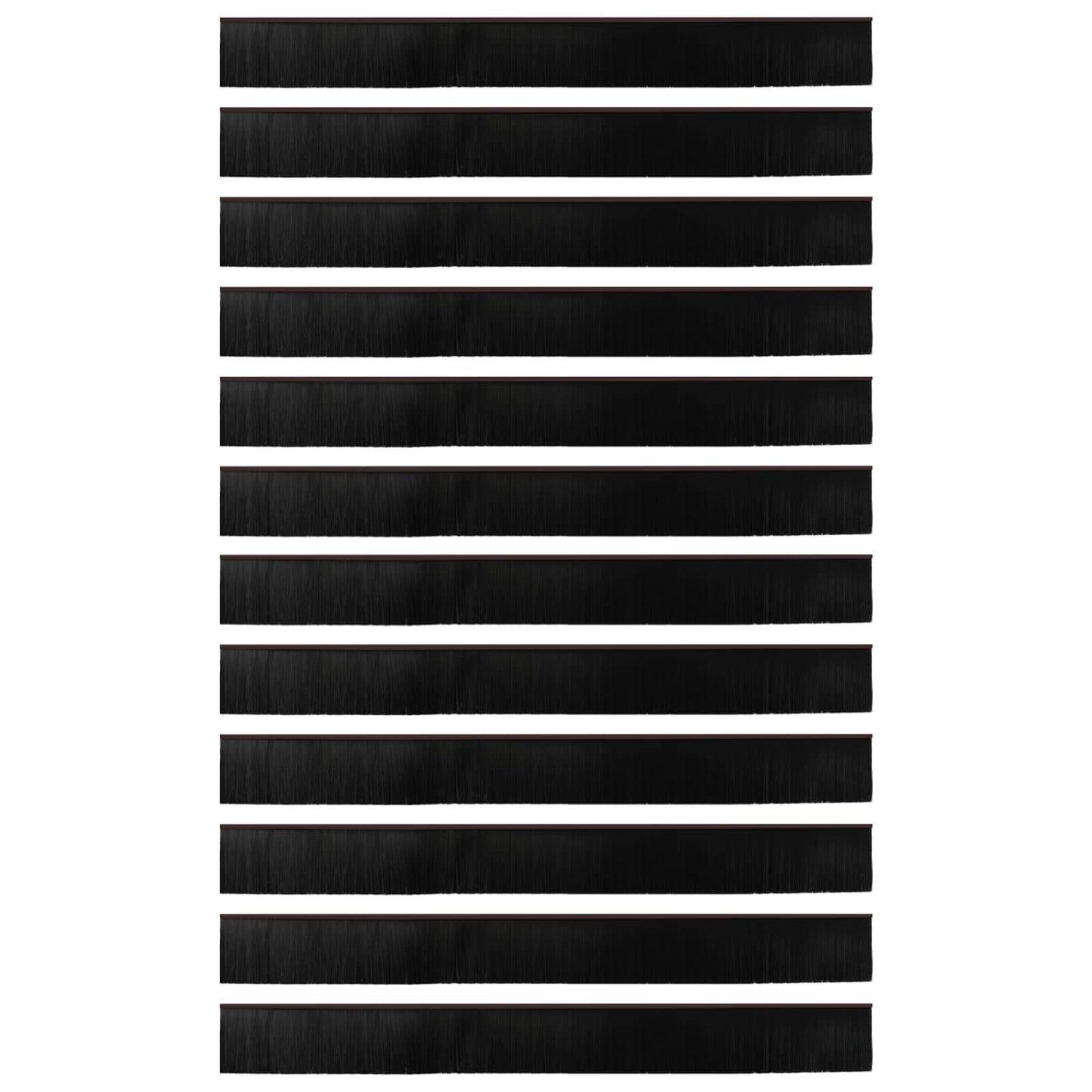 Spazzole per porte autoadesive 12 pcs Marrone 100 cm | homemem39
