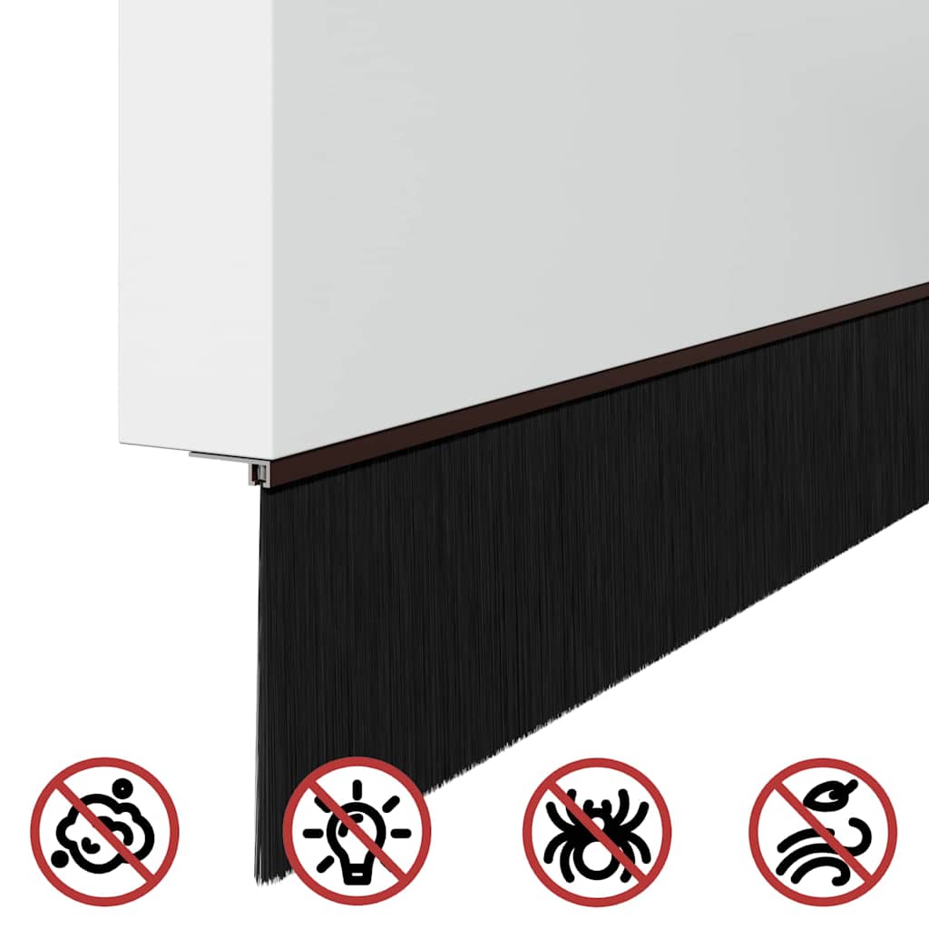 Spazzole per porte autoadesive 12 pcs Marrone 100 cm | homemem39