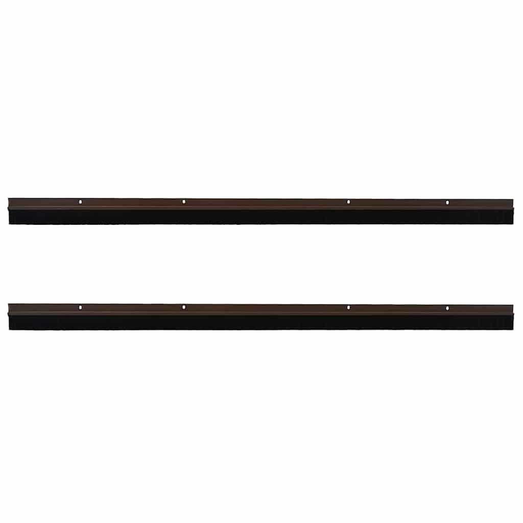 Spazzole per porte a vite 2 pcs Marrone 100 cm | homemem39