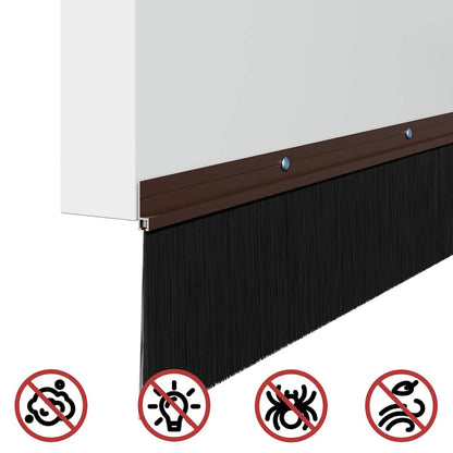 Spazzole per porte a vite 2 pcs Marrone 100 cm