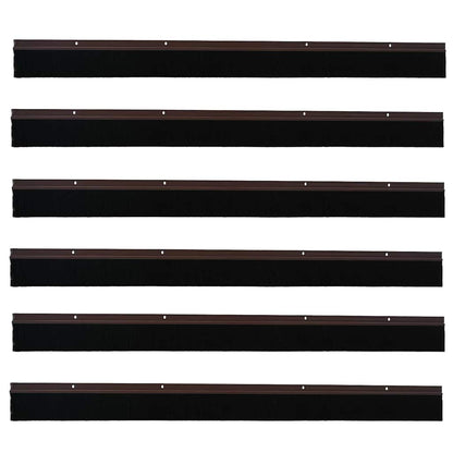 Spazzole per porte a vite 6 pcs Marrone 100 cm | homemem39