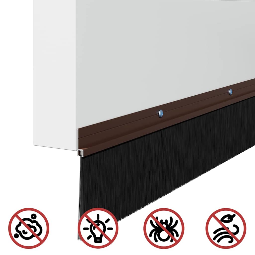 Spazzole per porte a vite 6 pcs Marrone 100 cm | homemem39