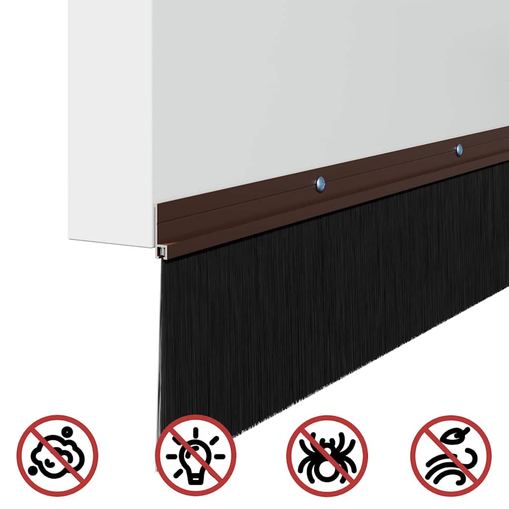 Spazzole per porte a vite 6 pcs Marrone 100 cm | homemem39