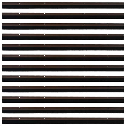 Spazzole per porte a vite 12 pcs Marrone 100 cm | homemem39