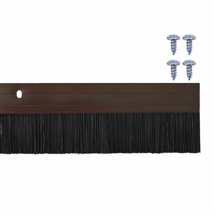 Spazzole per porte a vite 12 pcs Marrone 100 cm | homemem39