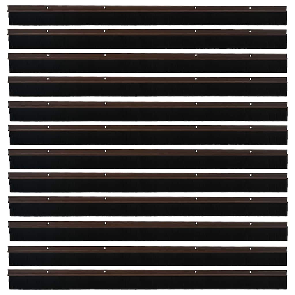 Spazzole per porte a vite 12 pcs Marrone 100 cm | homemem39