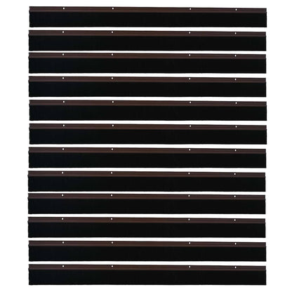 Spazzole per porte a vite 12 pcs Marrone 100 cm | homemem39