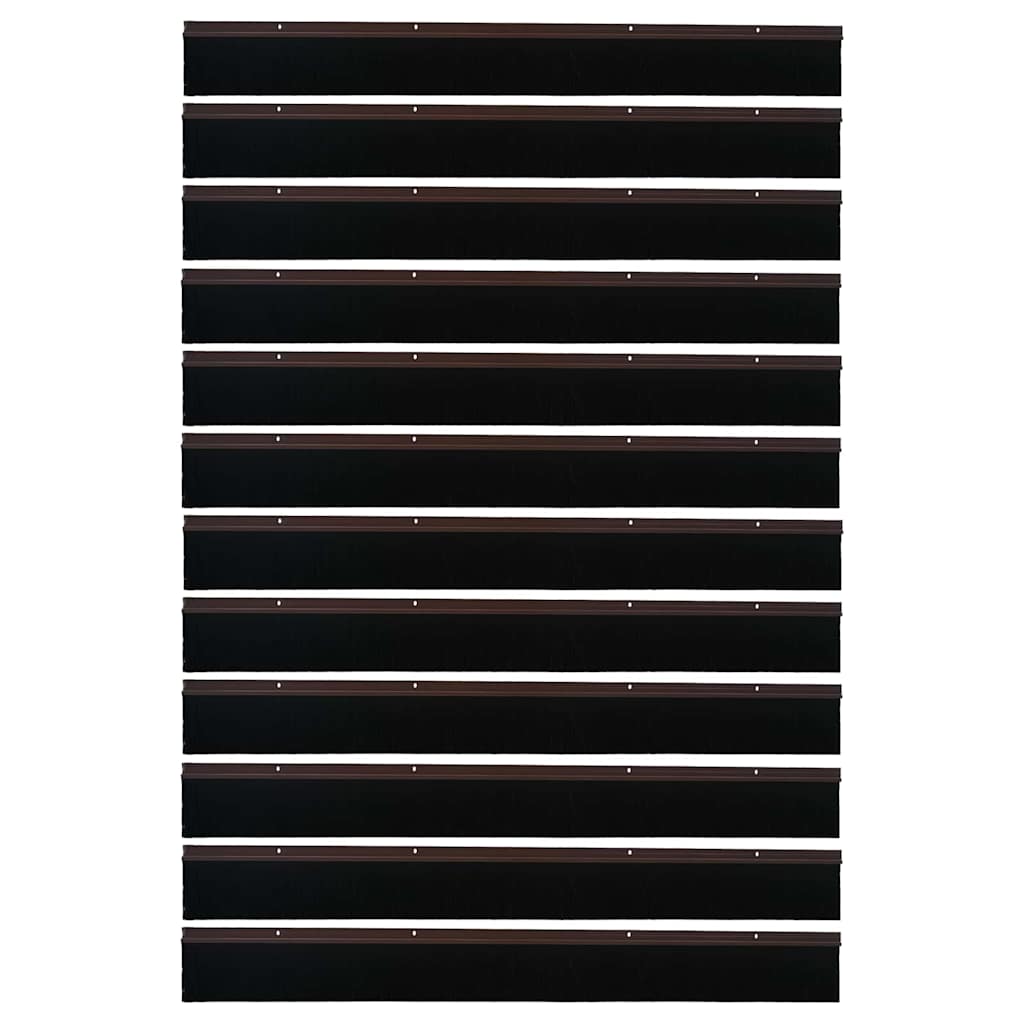 Spazzole per porte a vite 12 pcs Marrone 100 cm